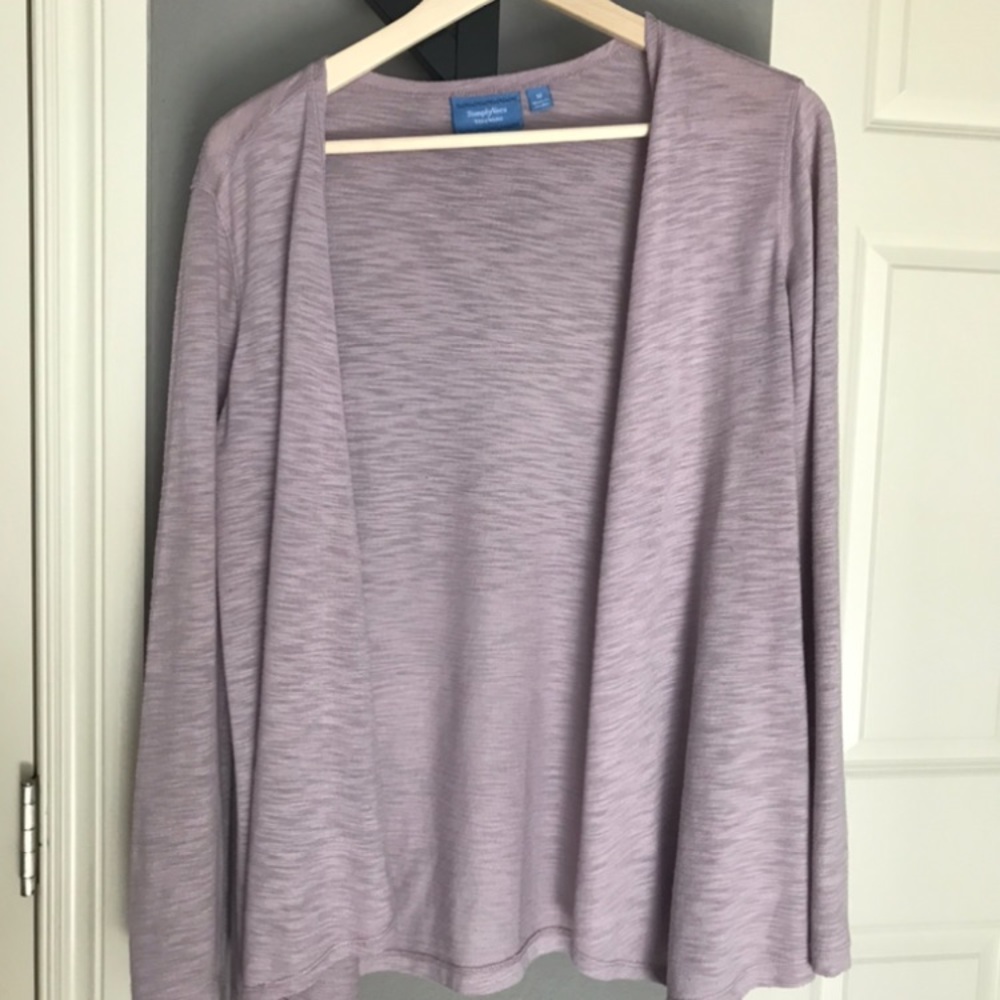 Vera Wang Lilac open-front cardigan